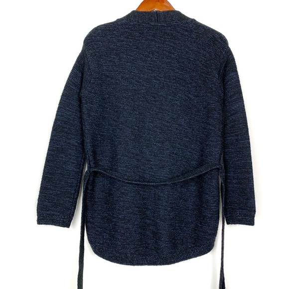 Gap Navy & Black Space Dye Tie Waist Cardigan - Picture 3 of 4